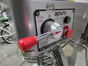 Apuro 20L heavy duty planetary mixer with bowl, paddle, hook and whisk - 4