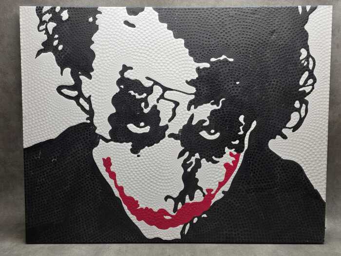 Artist unknown, The Joker. Mixed media on canvas