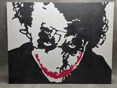 Artist unknown, The Joker. Mixed media on canvas