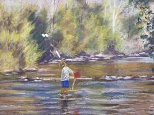 Thel Cardwell, River View. Pastel drawing on paper - 2