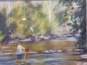 Thel Cardwell, River View. Pastel drawing on paper - 4