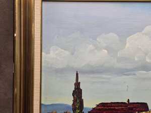 B. Giancotti, Italian rural scene. Oil painting on board - 4