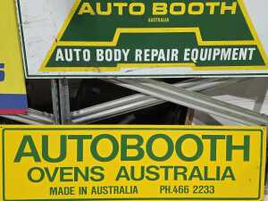 Three metal automotive advertising signs - 6