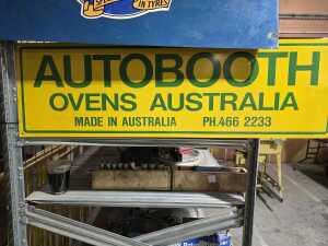 Three metal automotive advertising signs including a double-sided one. - 2
