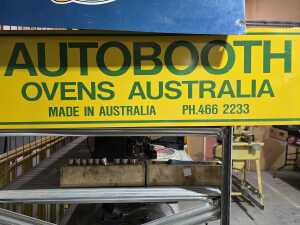 Three metal automotive advertising signs including a double-sided one. - 3