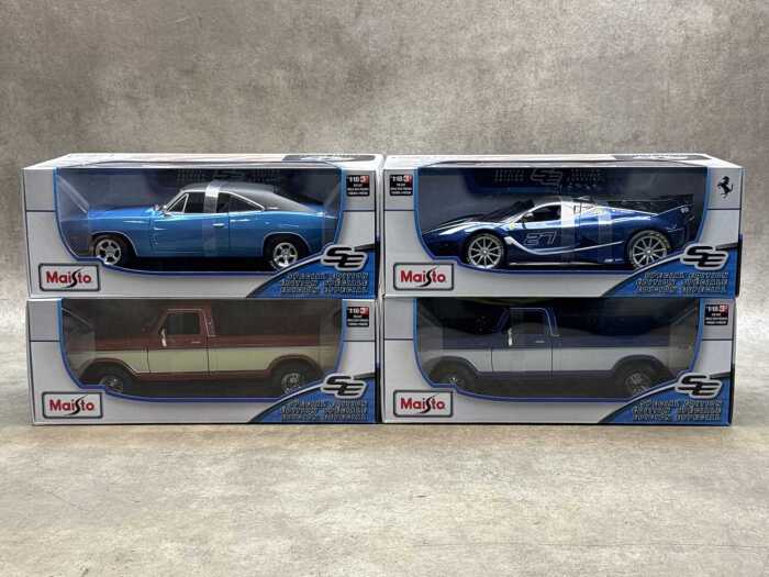 Four Maisto special edition 1:18 scale die-cast