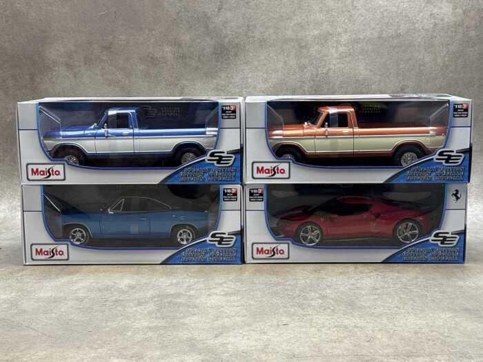 Four Maisto special edition 1:18 scale die-cast