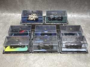 Eight Eaglemoss Batman collectible die-cast Automobilia
