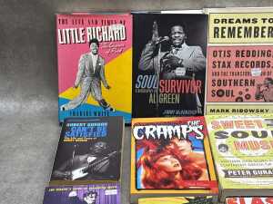 Music, history, and biography books, including Soulsville USA - 2