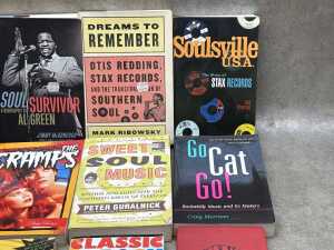 Music, history, and biography books, including Soulsville USA - 3