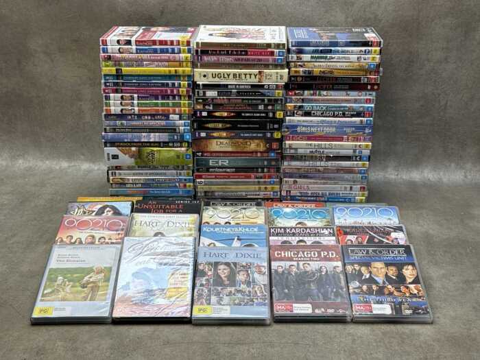 DVDs, mostly TV shows, including Doctor Who