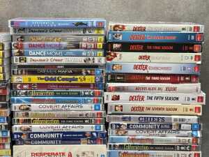 DVDs, mostly TV shows, including Dexter, Dark Angel, Dawson's Creek - 5