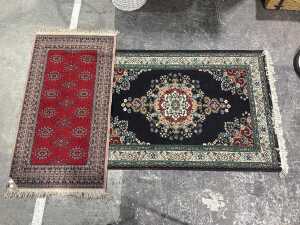 Two Persian-style machine-made rugs