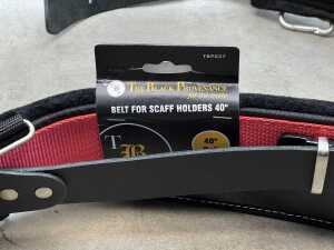 New Excess Stock - The Black Provenance Rigger/Scaffolder's 40-Inch Leather Tool Belt Pack incl. 5 Accessories - 3