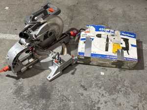 Mitre saw and rotary hammer drill