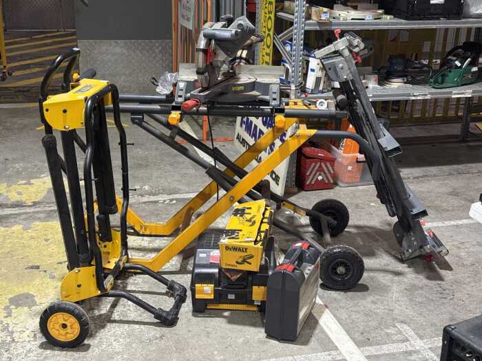 Five piece mitre saw set-up