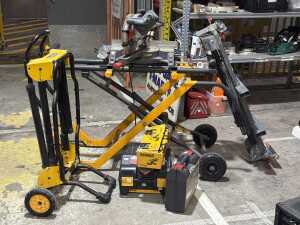 Five piece mitre saw set-up