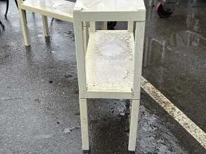 Pair of white outdoor shelves - 3