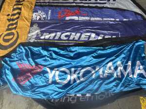 Nine nylon advertising feather banners for tyres - 2