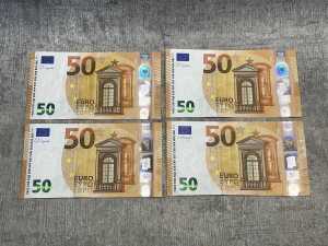 Four 50 Euro notes