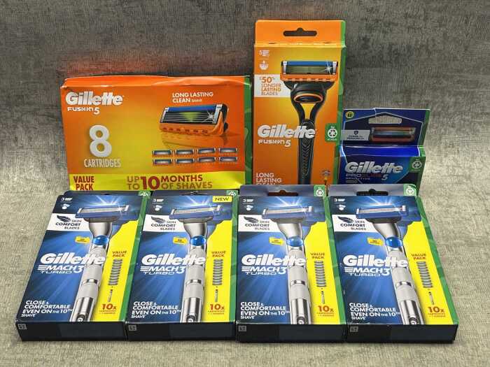 Group of Gillette products