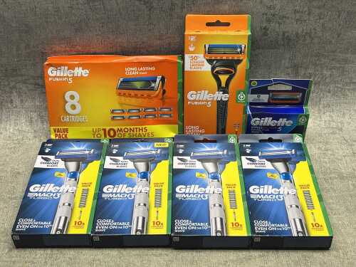 Group of Gillette products