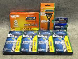 Group of Gillette products