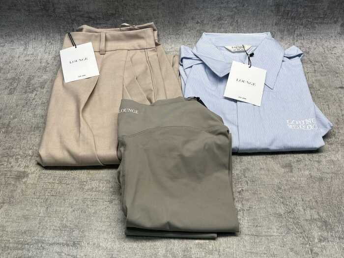Three Lounge clothing pieces