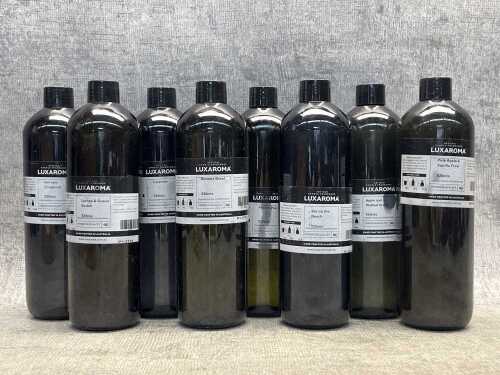 Eight bottles of Luxaroma fragrance concentrates