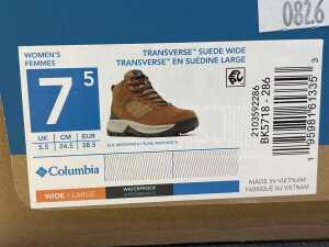 Columbia Transverse Suede Wide size US 7.5 Women's - 5