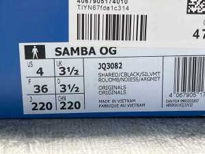 Adidas Samba OG size US 4 Men's - 5