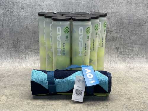 Nine packs of Head Coach Pro tennis balls