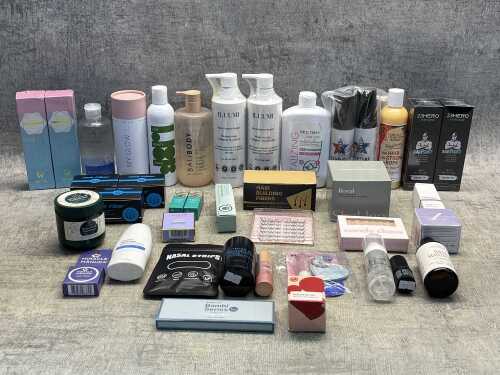Group of beauty products
