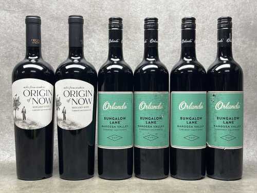 Mixed Cabernet Sauvignon, six bottles