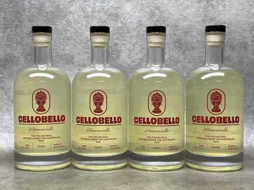 Cellobello Limoncello, four bottles