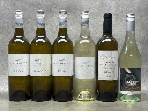 Mixed white wine, six bottles