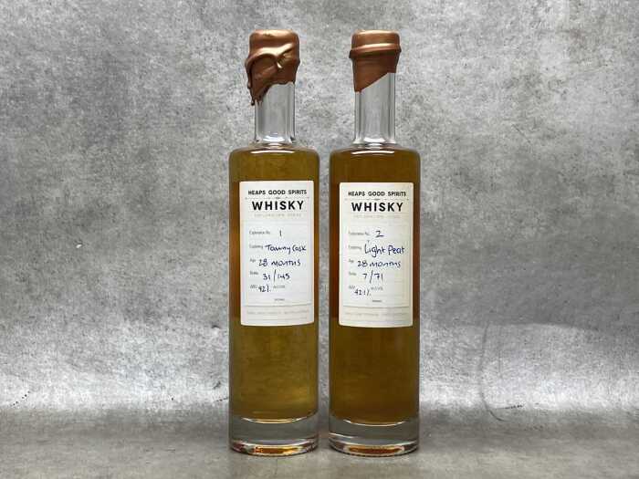 Heaps Good Whisky, two bottles