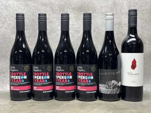 Mixed Shiraz, six bottles