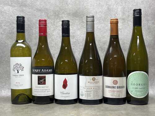 Mixed white wine, six bottles