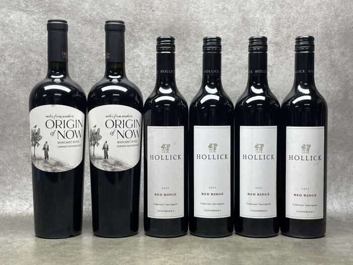 Mixed Cabernet Sauvignon, six bottles