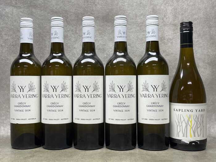 Mixed white wine, six bottles