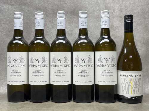 Mixed white wine, six bottles