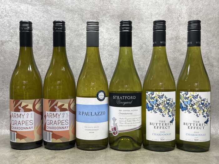 Mixed Chardonnay, six bottles