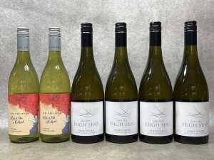 Mixed white wine, six bottles
