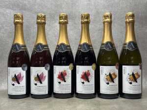 Alinta sparkling wines (0% ABV), six bottles
