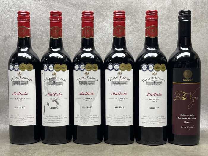 Mixed Shiraz, six bottles