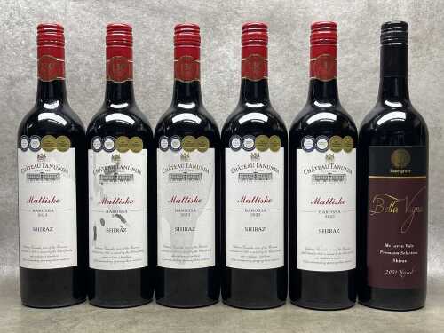 Mixed Shiraz, six bottles