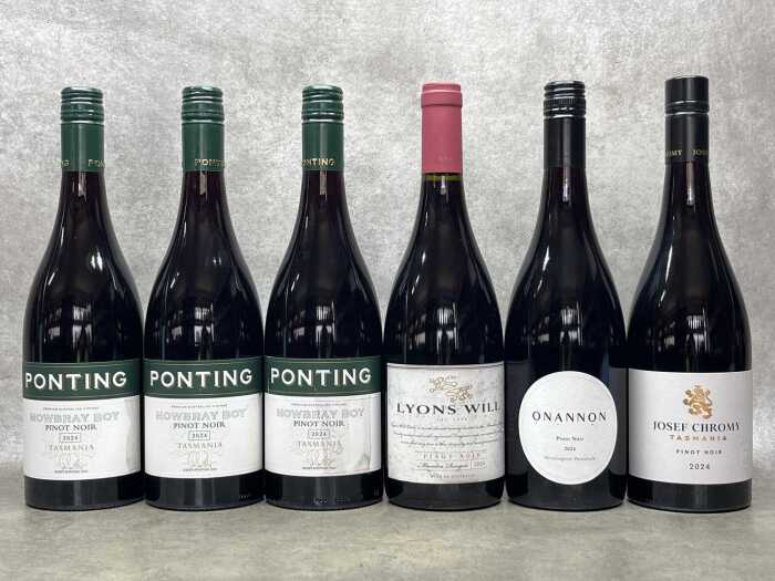 Mixed Pinot Noir, six bottles