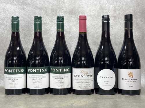 Mixed Pinot Noir, six bottles