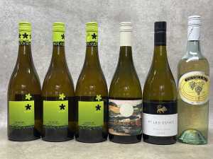 Mixed white wine, six bottles
